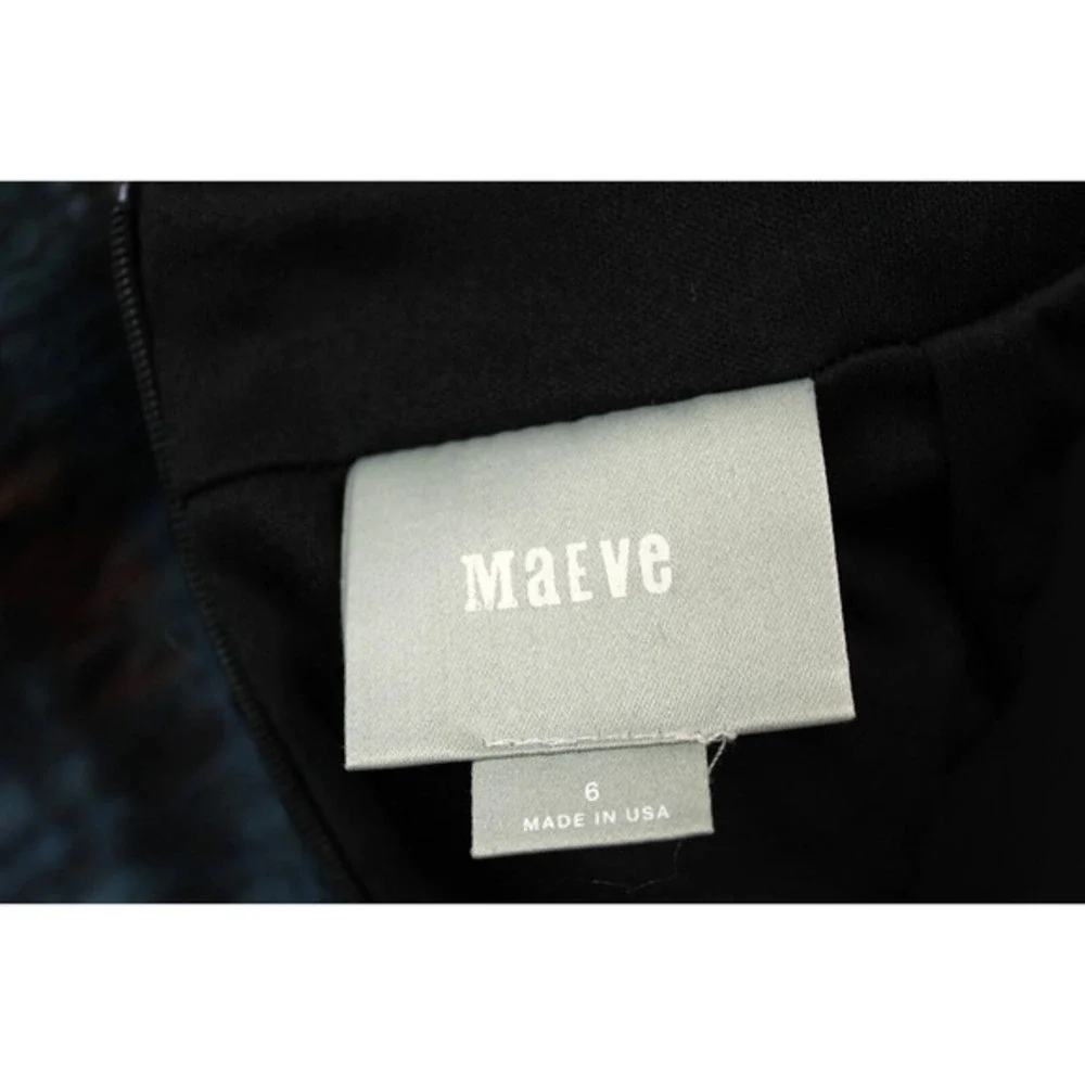 Maeve Anthropologie Women‎ 6 Wool Blend Fuzzy Textured Skirt Teal Black USA